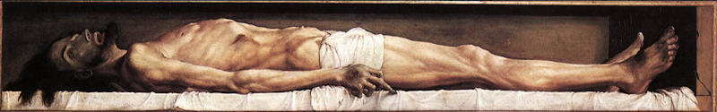 The Body of the Dead Christ in the Tomb  mlad av Holbein 1521