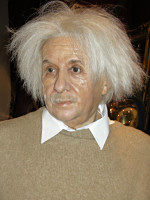 Albert Einstein - vaxdocka p� Madame Tussauds i London